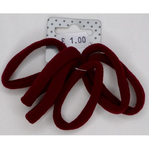 Thick Burgundy/Wine jersey fabric endless elastics.