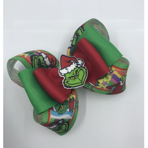 The Grinch Multi Two Tone Bow Layered bow