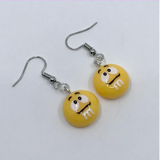 Yellow M&M Dangle/Drop Earrings