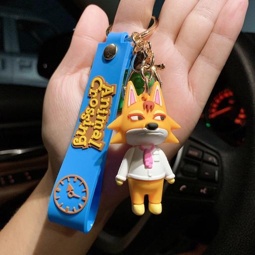 Animal Crossing Chief Keychain With Blue Wrist Strap