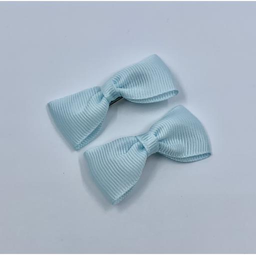 Baby Blue Blue Vapor Itsy Bitsy Baby Bow Hair Clips