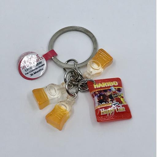 Haribo Cola Bottles KeyChain Accessories Keyring with Charms