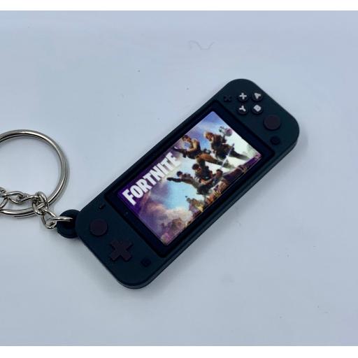 Gamer Handheld Game Console Keychain Black