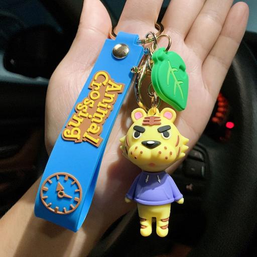 Animal Crossing Tybalt Keychain With Blue Wrist Strap