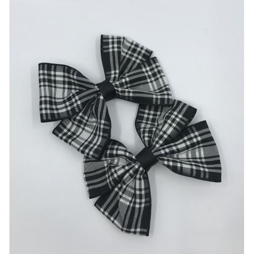 Menzies Tartan Double Bows (pair)