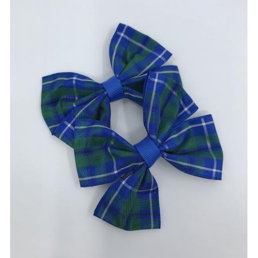 Douglas Tartan Double Bows (pair)