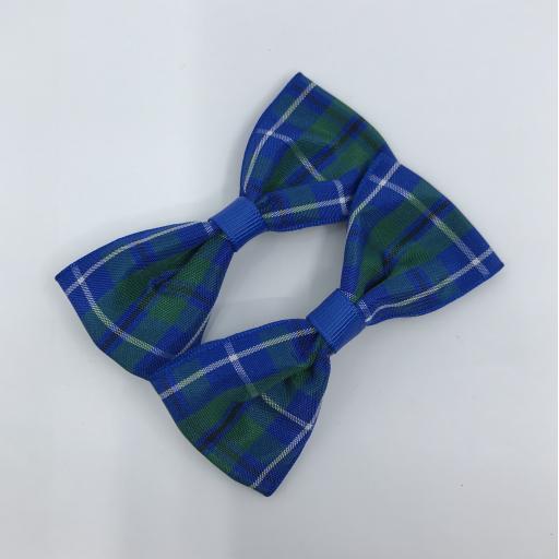 Douglas Tartan Single Bow (Pair)