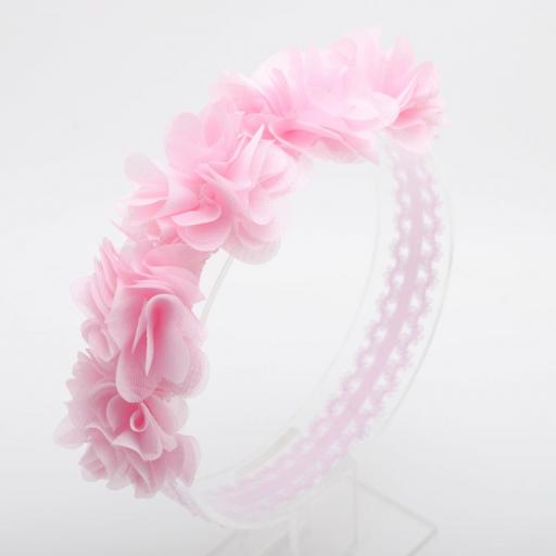 Baby Pink Chiffon Flower Baby Headband