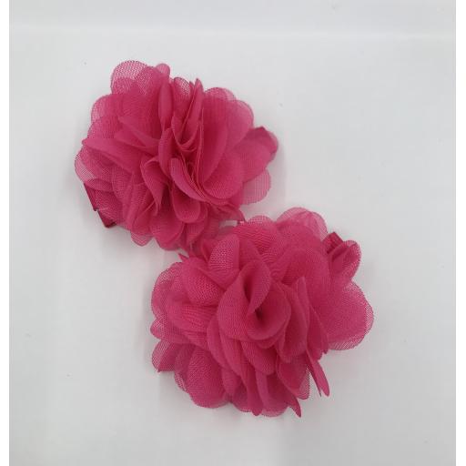 Baby Hot Chiffon Flower Baby Bows on Alligator Hair Clips