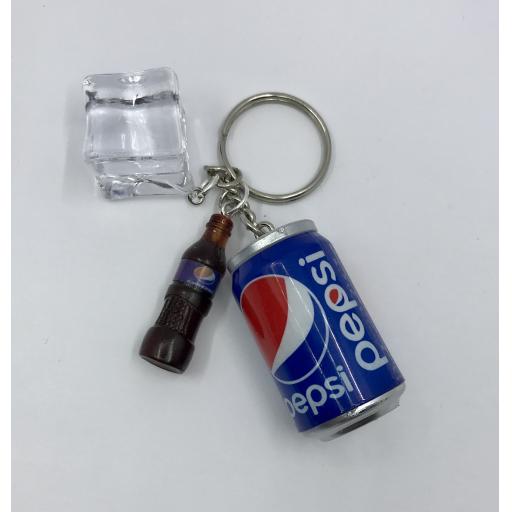 Blue Pepsi Key Chain Accessories Keyring with Charms