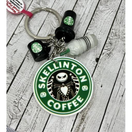 Jack Skellington and Sally Coffee Lover Keychain